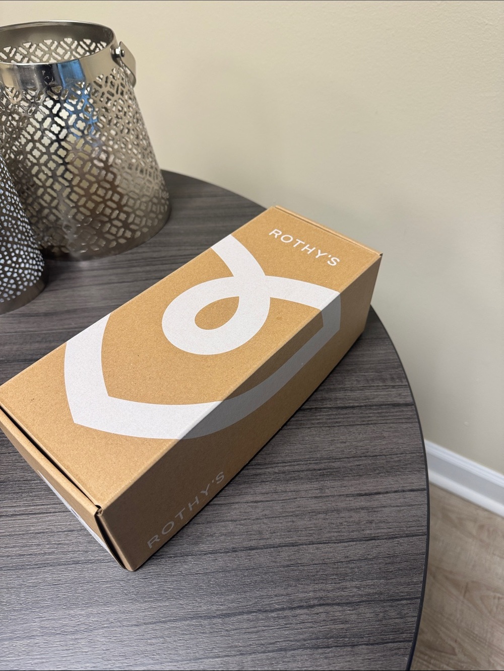 Rothy's Tan Box with White Logo